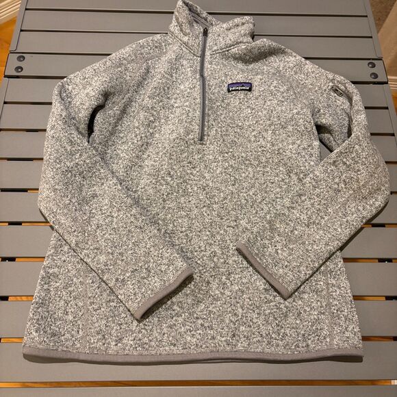 Patagonia Better Sweater Womens Size Medium Gray 1/4 Zip Fleece Jacket - Picture 2 of 9